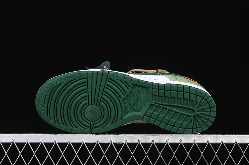 All categories Nk SB Dunk Series Nk SB Dunk Low High-end customized low-top sneakers Nike SB Dunk Low white and green straps low-top casual sneakers DD1391-100